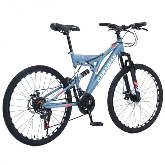 Bicicleta 26 inch full Suspensie, frane pe disc, gri