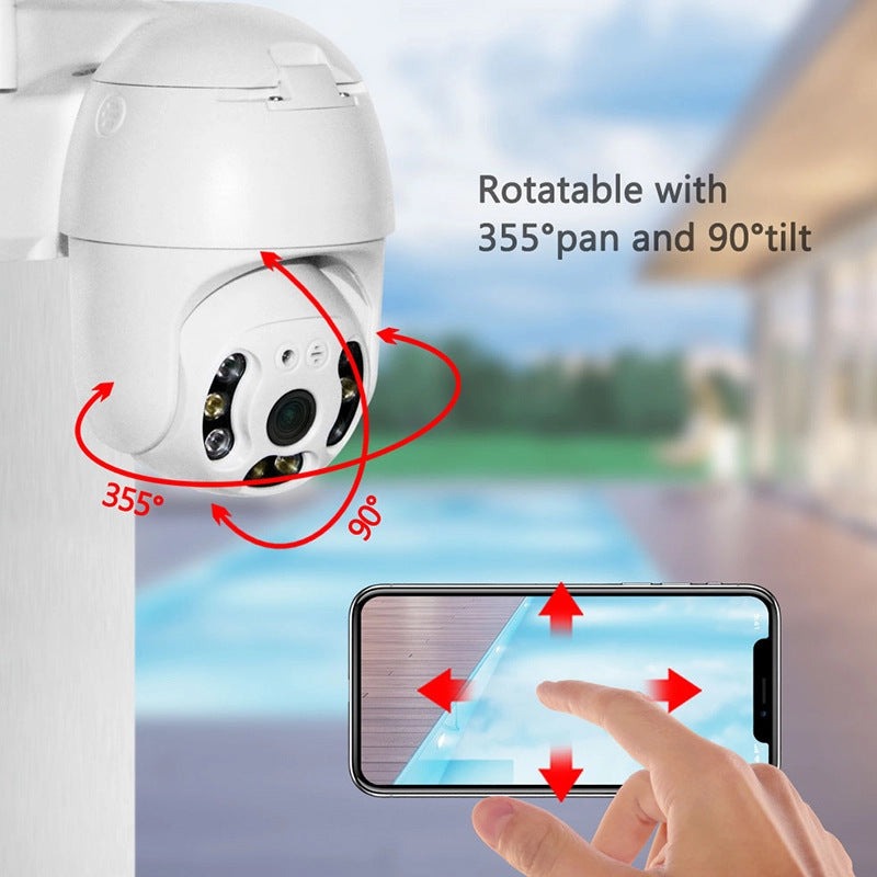 Camera supraveghere WIFI, 3MP, FULL HD, vedere color noaptea, Micro SD, Rotire 360, detectie forma umana