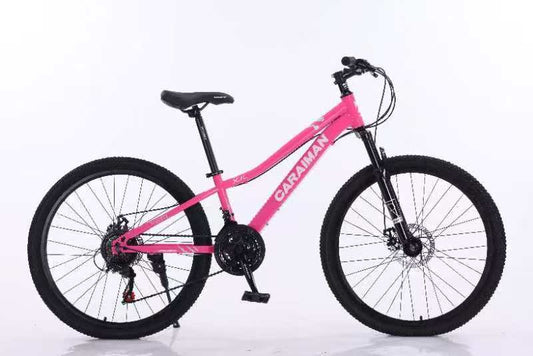 Bicicleta Caraiman XJL 24 Inch, frane pe disc, 21 viteze shimano, Roz