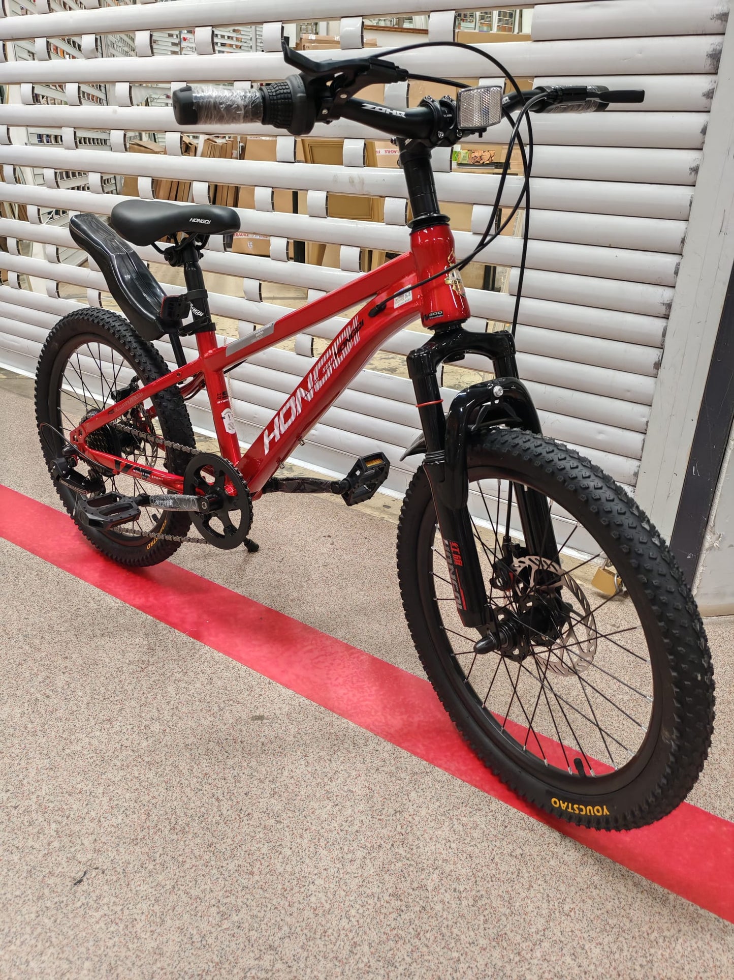 Bicicleta MTB 20 Inch, frane pe disc, 7 viteze shimano, rosu