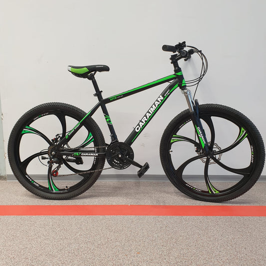 Bicicleta Montain Bike 26-T, Verde cu jante din Aliaj