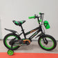 Bicicleta Caraiman 14 inch, 4-6 ani, roti ajutatoare din silicon, Verde