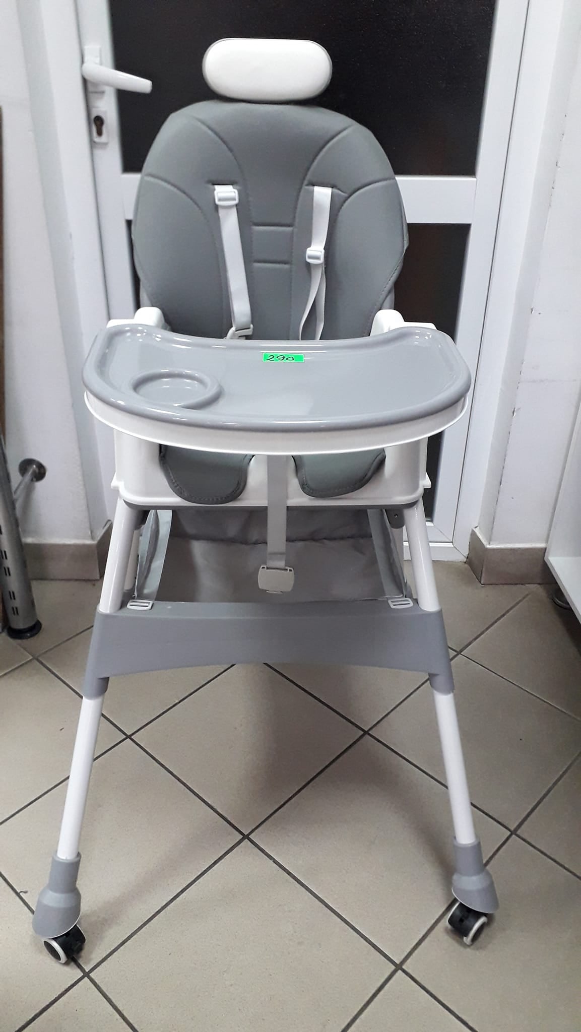 Scaun de masa 2in1 bebe, reglabil si pliabil, piele PU, roti cu frana, Albastru (Copy)