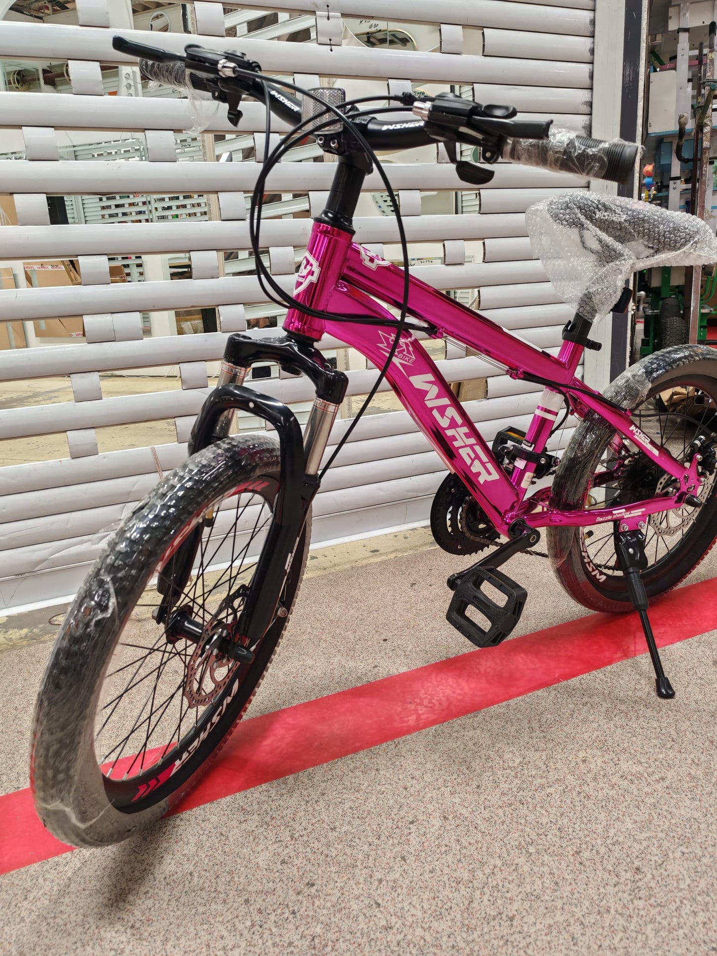 Bicicleta 20-CR cu Jante duble Aluminiu, Roz