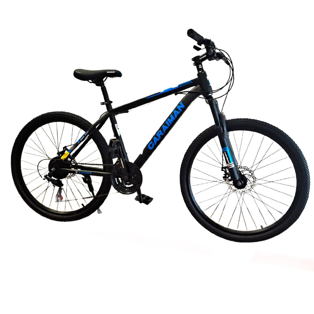 Bicicleta CARAIMAN, 24MTS, Albastru/Negru, Cadru Otel, Frane pe Disc