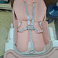 Scaun de masa 2in1 bebe, reglabil si pliabil, piele PU, roti cu frana, Roz