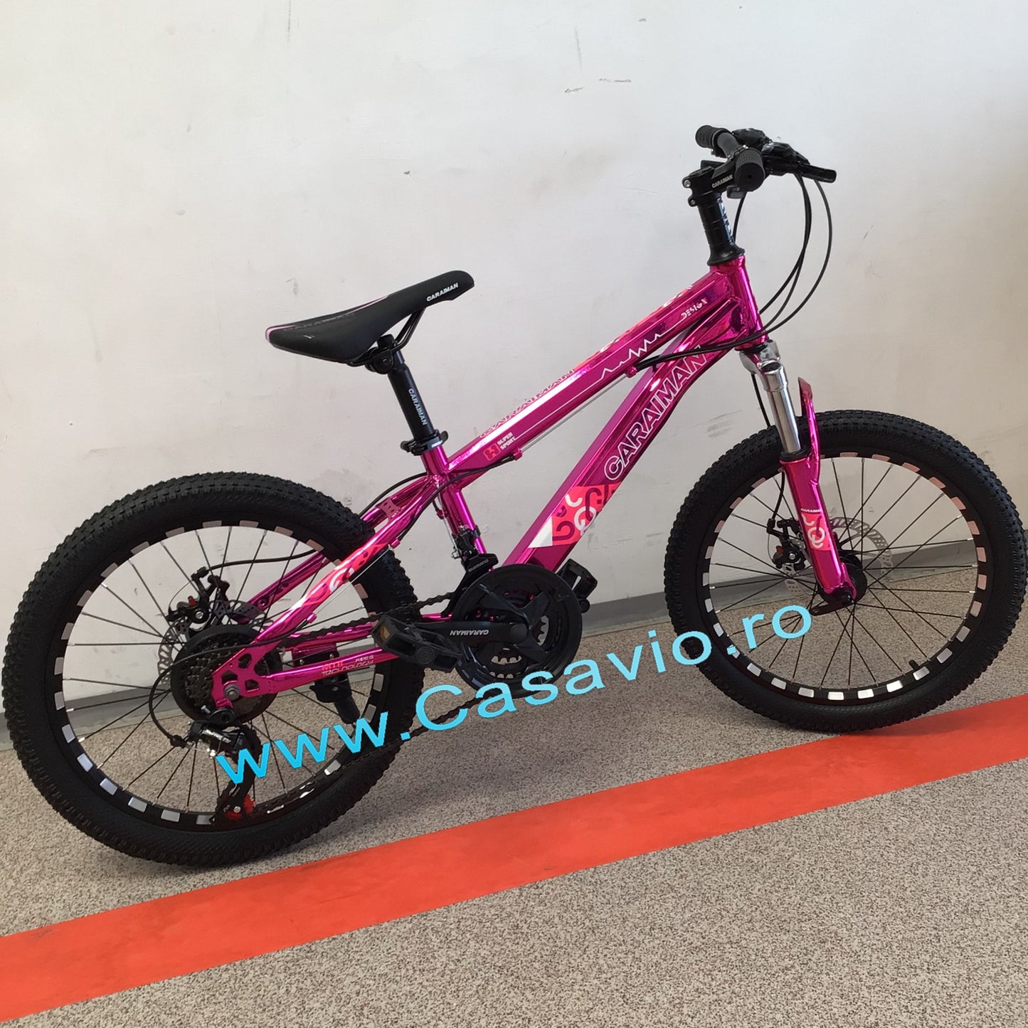 Bicicleta 20-CR cu Jante duble Aluminiu, Roz