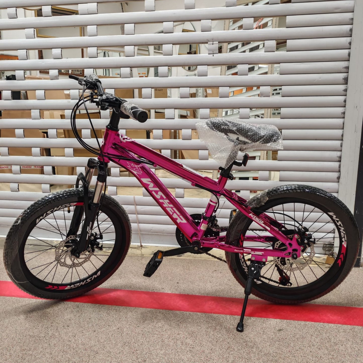 Bicicleta 20-CR cu Jante duble Aluminiu, Roz