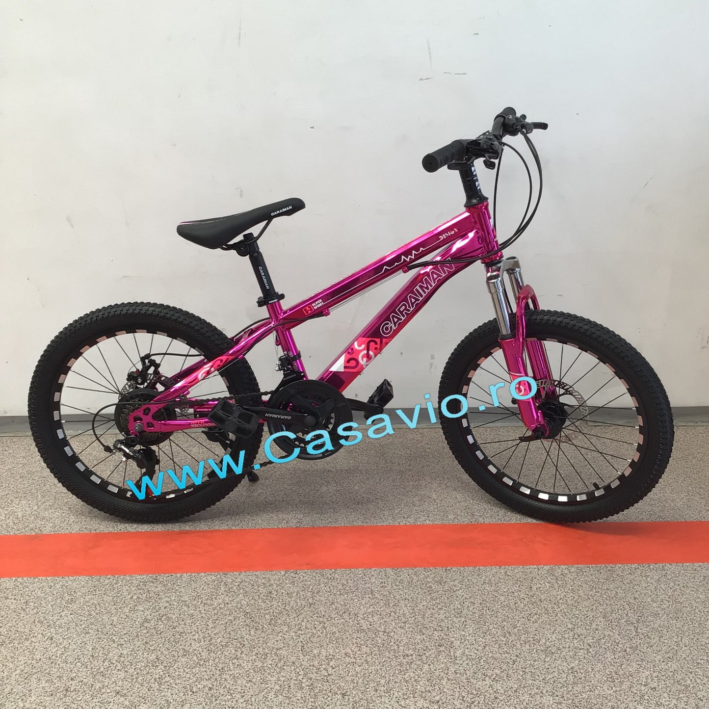 Bicicleta 20-CR cu Jante duble Aluminiu, Roz