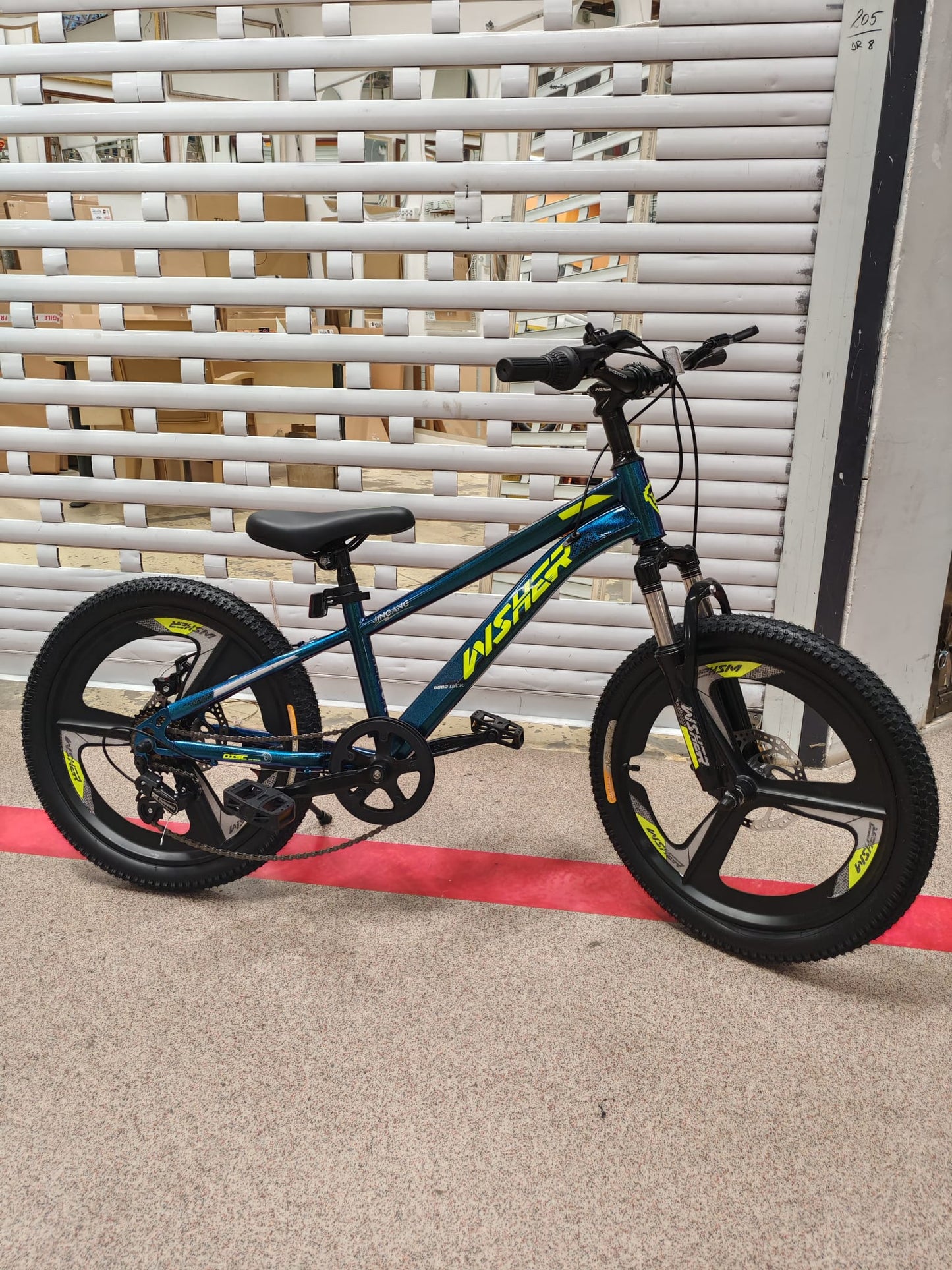 Bicicleta WSHER  XJL 20 Inch, frane pe disc, 7 viteze shimano, verde